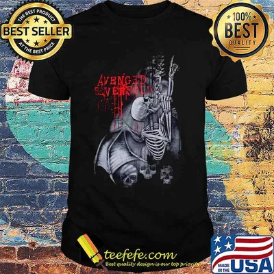 Skeleton bat avenged sevenfold shirt