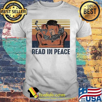 Skeleton Cat Read in peace vintage retro shirt