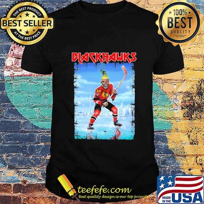 Skeleton chicago blackhawks player hockey snow shirt