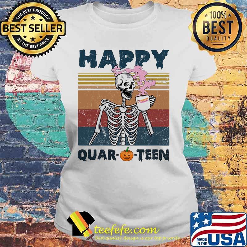 Skeleton drink dunkin donuts coffee happy quart-o-teen vintage retro s Laides tee Skeleton drink dunkin donuts coffee happy quart-o-teen vintage retro s Laides tee