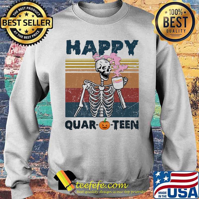 Skeleton drink dunkin donuts coffee happy quart-o-teen vintage retro s Sweater Skeleton drink dunkin donuts coffee happy quart-o-teen vintage retro s Sweater