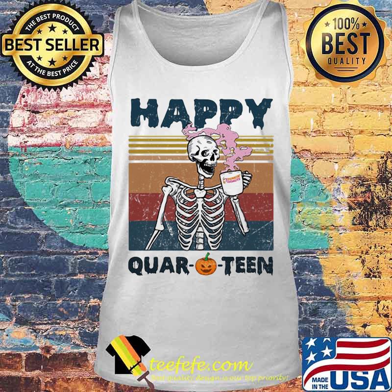 Skeleton drink dunkin donuts coffee happy quart-o-teen vintage retro s Tank top Skeleton drink dunkin donuts coffee happy quart-o-teen vintage retro s Tank top
