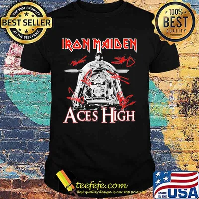 Skeleton iron maiden aces high shirt