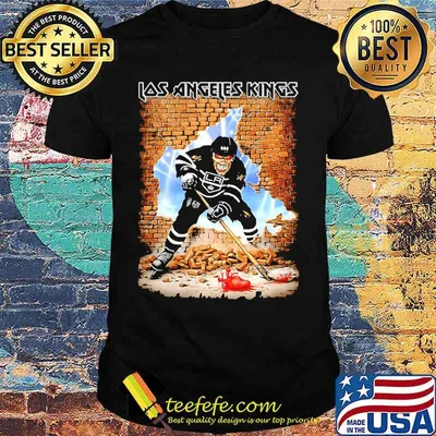 Skeleton los angeles kings  player hockey wall shirt