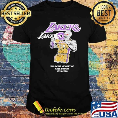 Skeleton los angeles lakers in loving memory of kobe bryant 1978 2020 shirt
