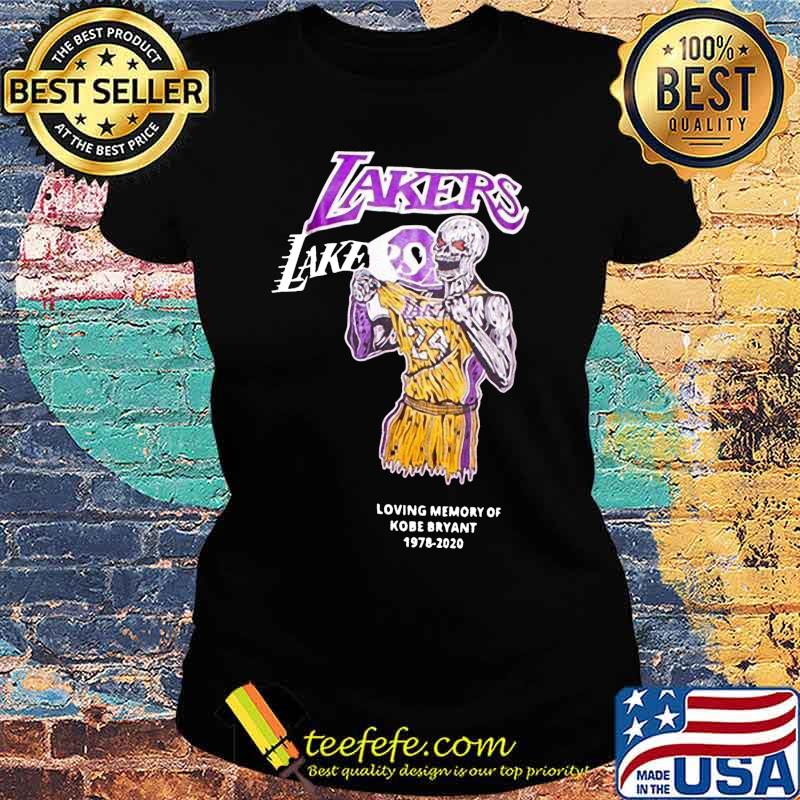 Skeleton los angeles lakers loving memory of kobe bryant 1978 2020 s Ladies tee Skeleton los angeles lakers loving memory of kobe bryant 1978 2020 s Ladies tee