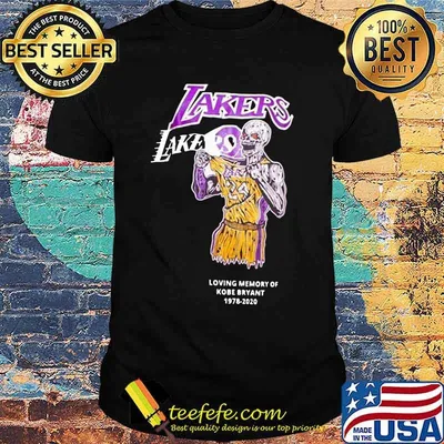 Skeleton los angeles lakers loving memory of kobe bryant 1978 2020 shirt