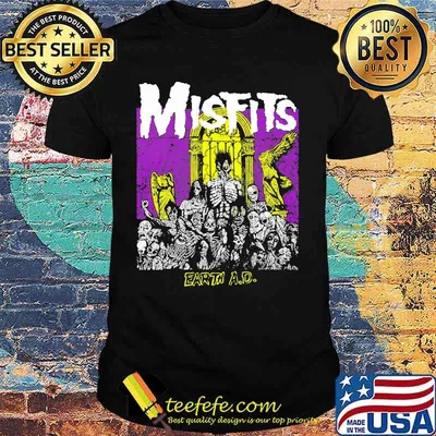 Skeleton misfits earth ad shirt