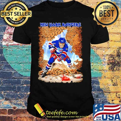 Skeleton new york rangers player hockey wall shirt