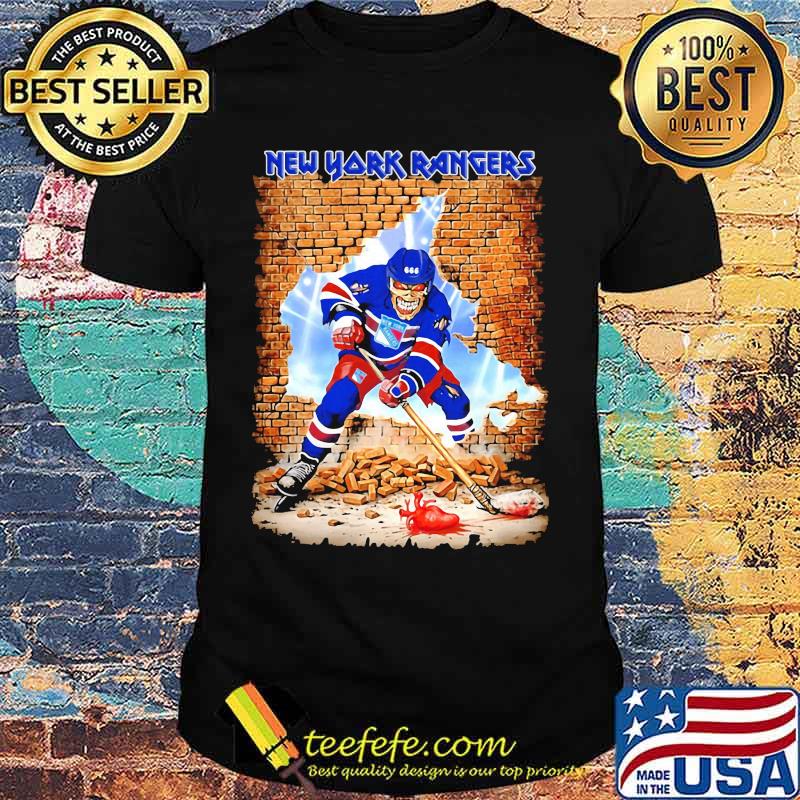 Skeleton new york rangers player hockey wall shirt