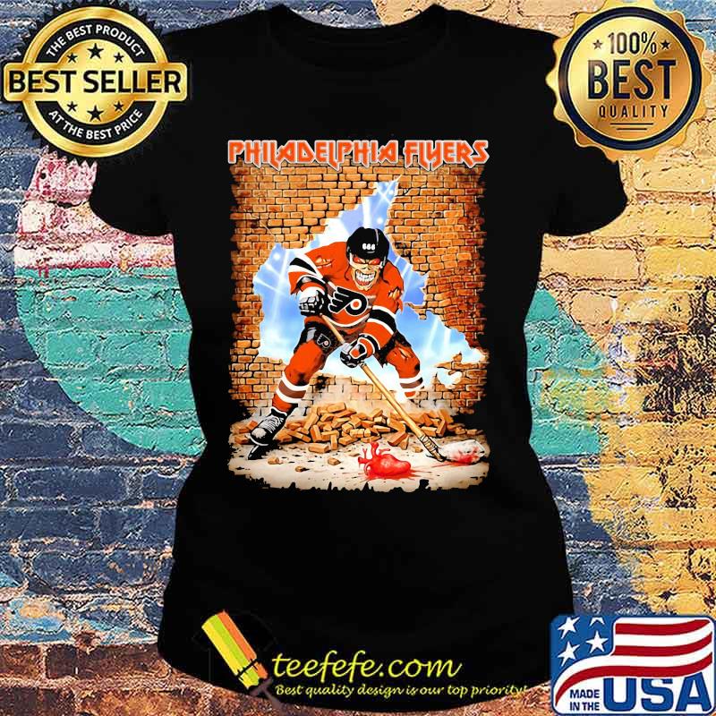 Skeleton philadelphia flyers player hockey wall s Ladies tee Skeleton philadelphia flyers player hockey wall s Ladies tee
