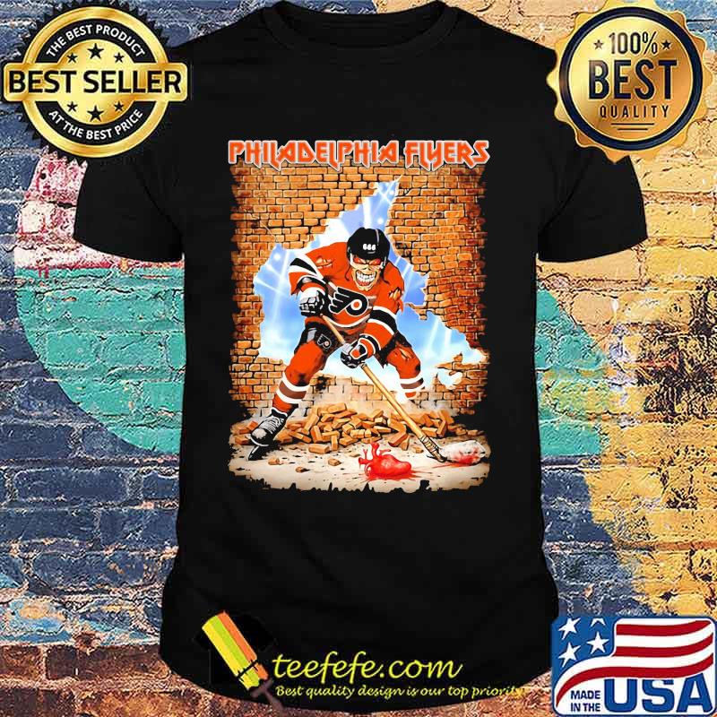 Skeleton philadelphia flyers player hockey wall shirt Skeleton philadelphia flyers player hockey wall shirt