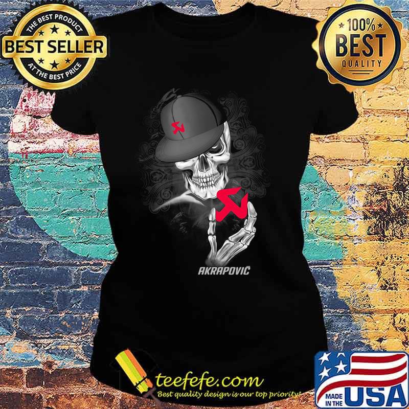 Skeleton skull akrapovic logo s Ladies tee Skeleton skull akrapovic logo s Ladies tee