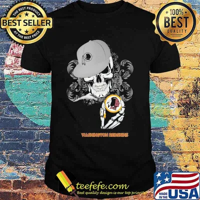 Skeleton skull washington redskins shirt