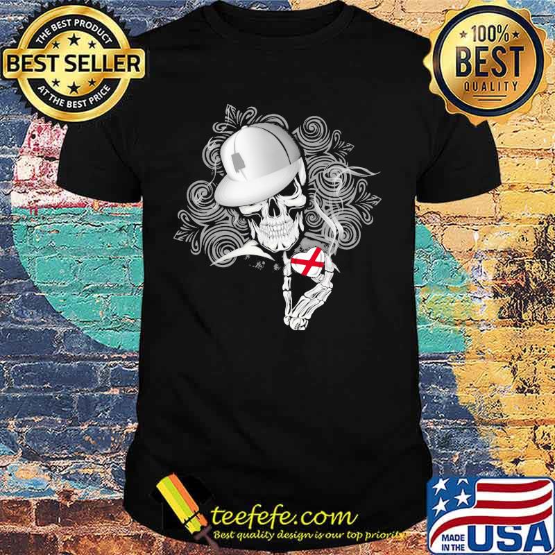 Skeleton smoking and holding heart shirt