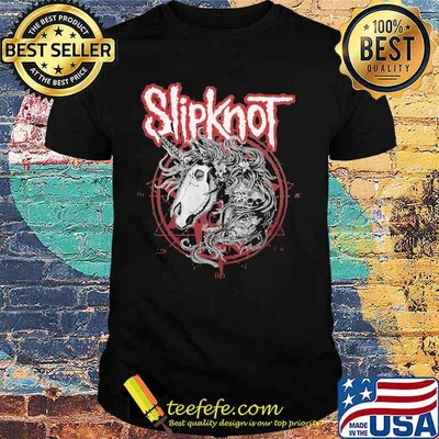 Skeleton unicorn slipknot band shirt