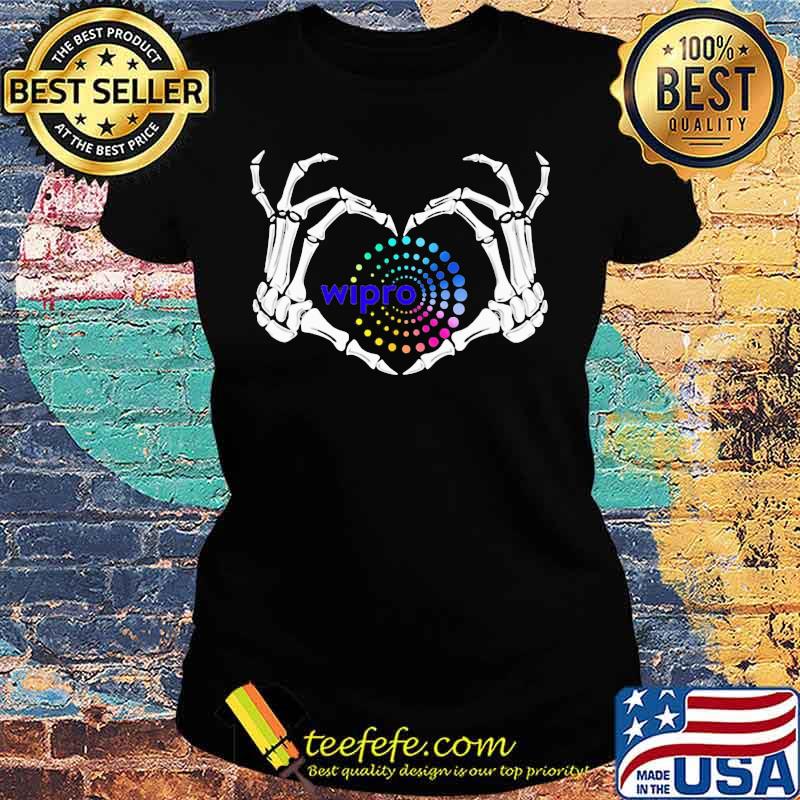 Skeleton wipro logo heart s Ladies tee Skeleton wipro logo heart s Ladies tee