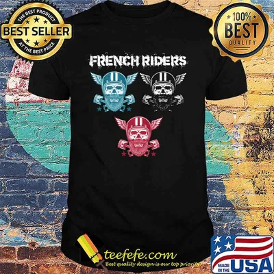 Skull beard wings french riders shirt