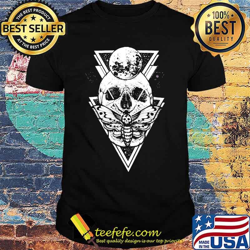 Skull butterfly death head moth tattoo shirt