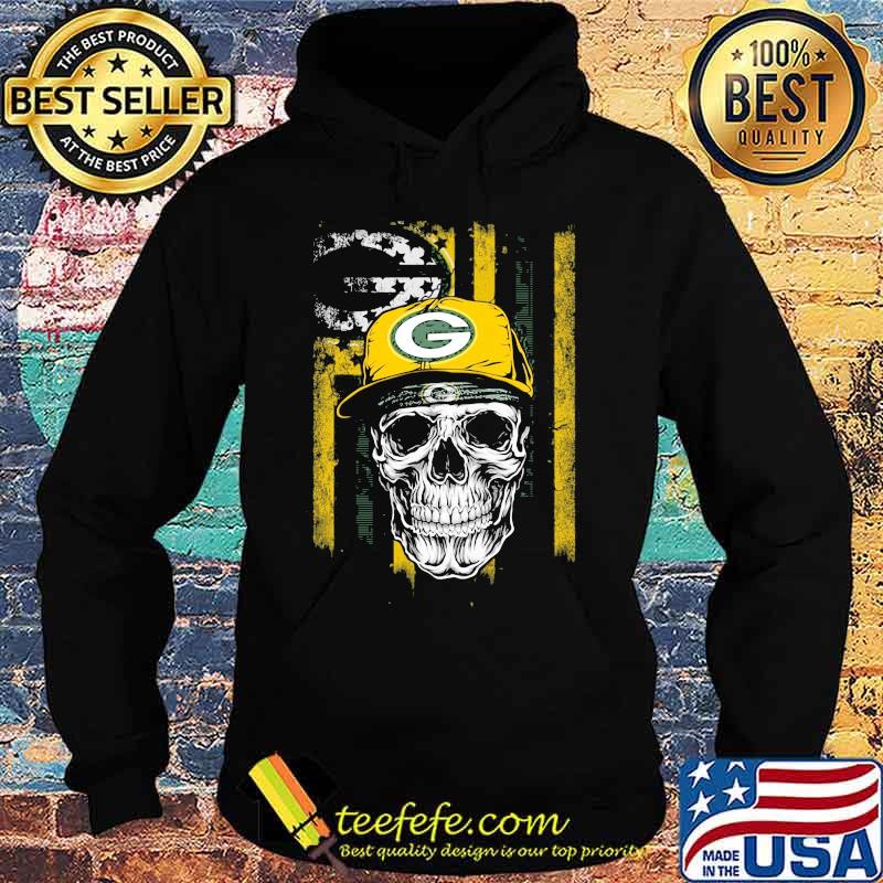 Skull green bay packers logo american flag independence day s Hoodie Skull green bay packers logo american flag independence day s Hoodie