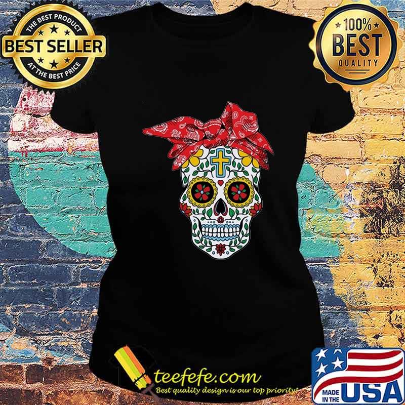 Skull Hippie Red Bow s Ladies tee Skull Hippie Red Bow s Ladies tee
