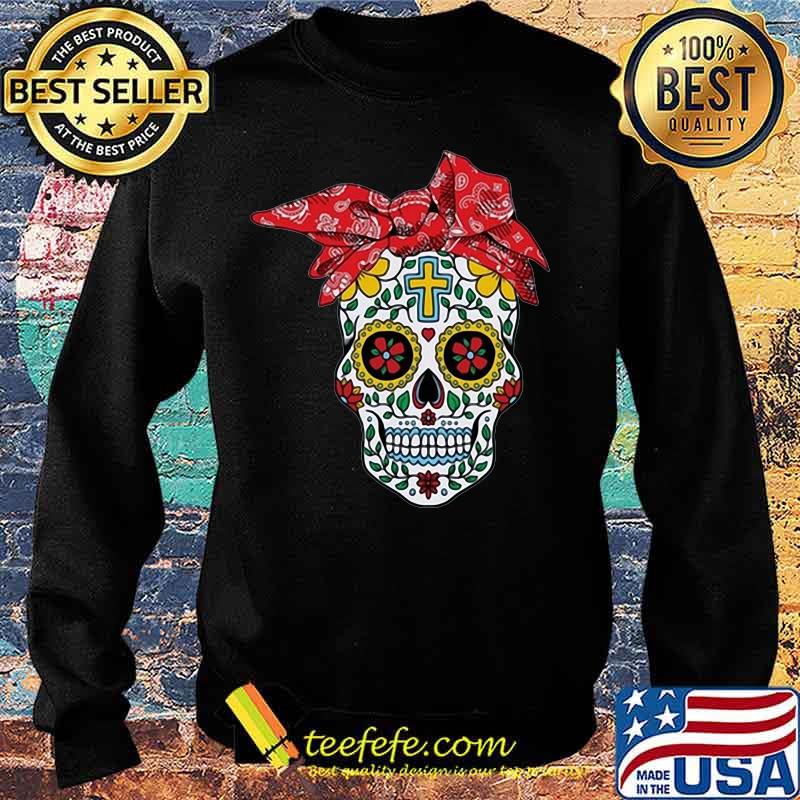 Skull Hippie Red Bow s Sweater Skull Hippie Red Bow s Sweater