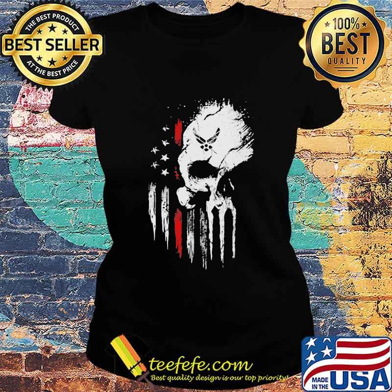 Skull marine american flag independence day s Ladies tee Skull marine american flag independence day s Ladies tee