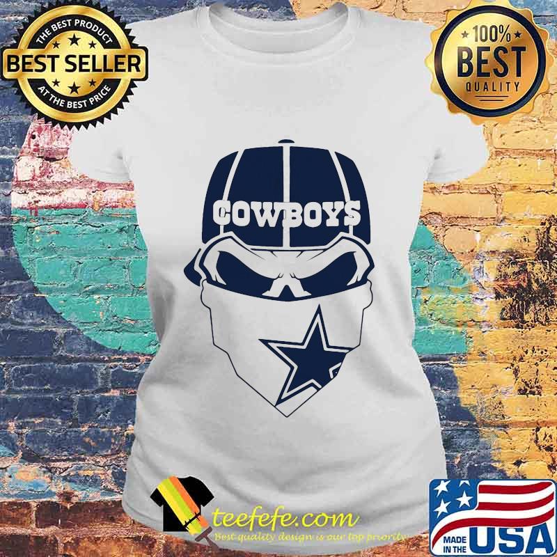 Skull mask dallas cowboys football playe s Laides tee Skull mask dallas cowboys football playe s Laides tee