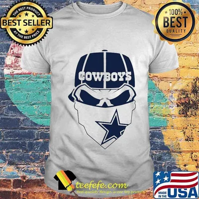 Skull mask dallas cowboys football playe shirt