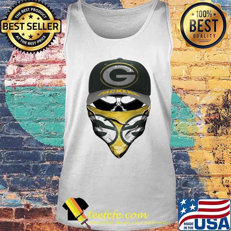 Skull mask green bay packers logo s Tank top Skull mask green bay packers logo s Tank top