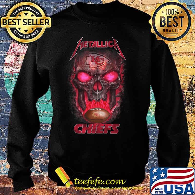 Skull metallica kansas city chiefs football s Sweater Skull metallica kansas city chiefs football s Sweater
