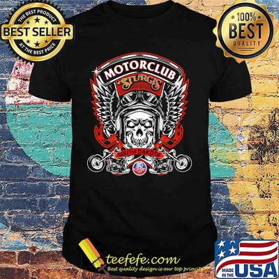 Skull motorclub sturgis south dakota motorcycle rally shirt