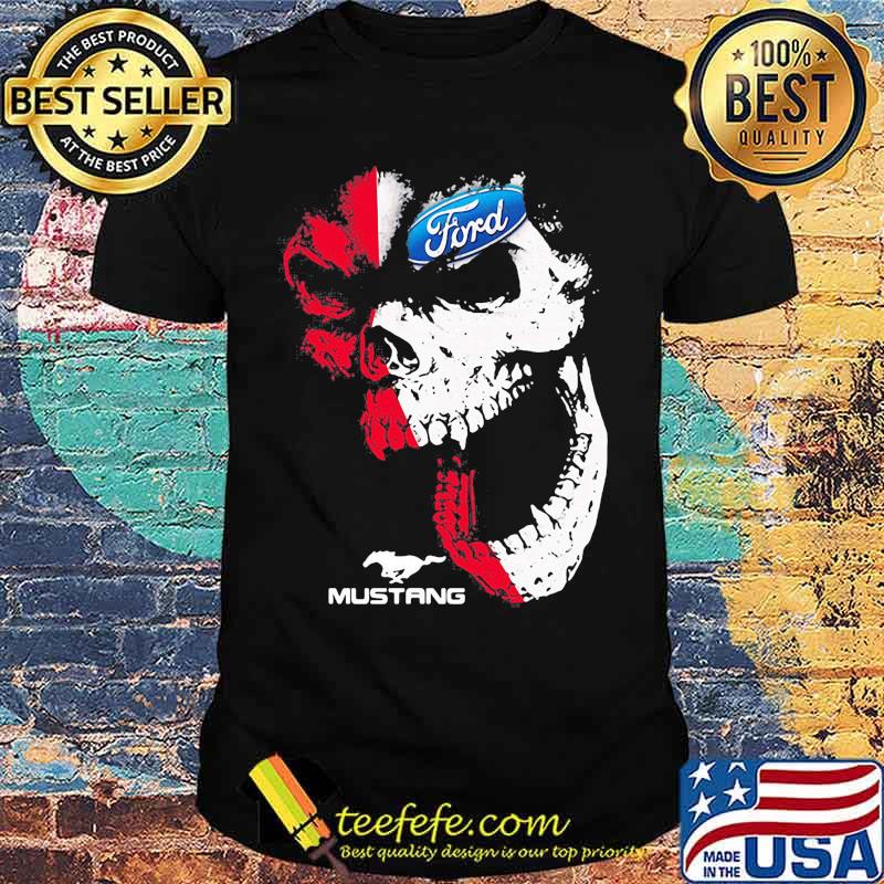 Skull mustang ford logo shirt