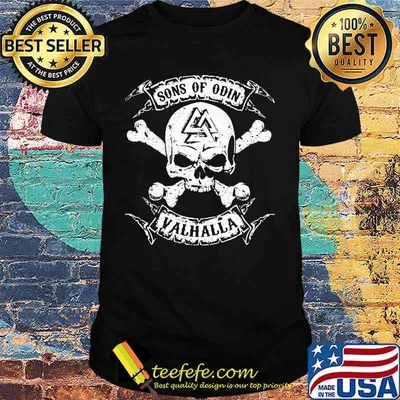 Skull sons of odin valhalla shirt