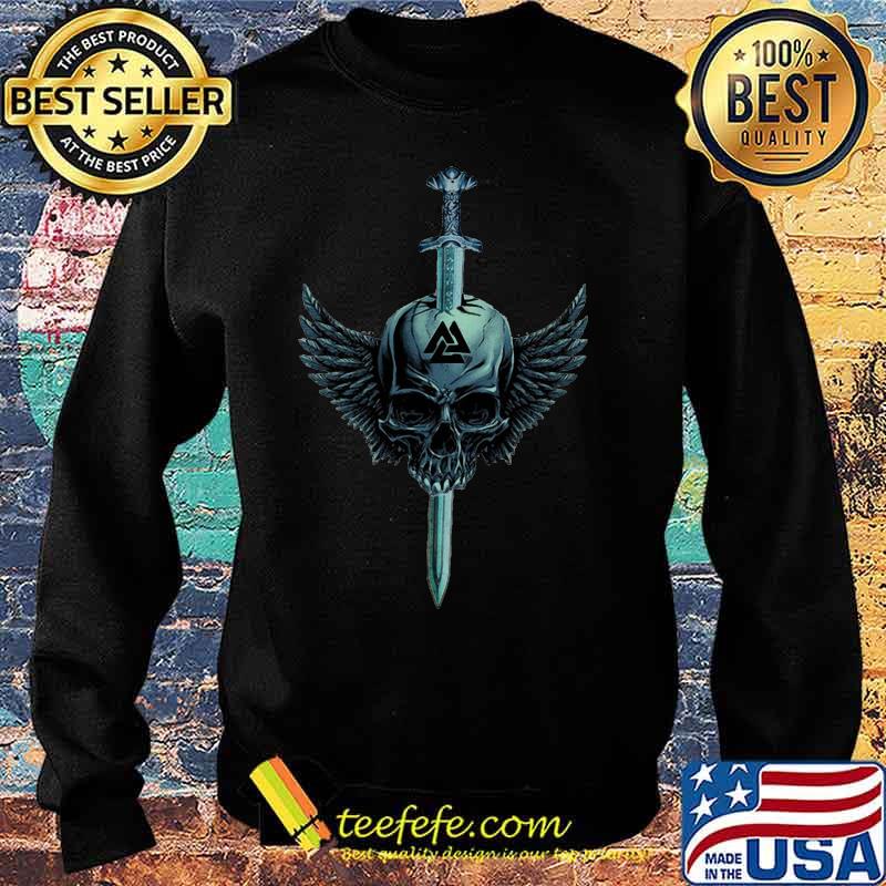 Skull vikings wings valknut symbol s Sweater Skull vikings wings valknut symbol s Sweater