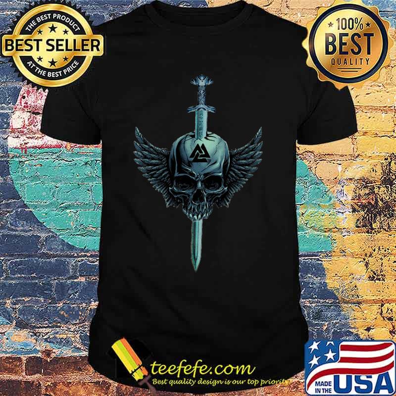 Skull vikings wings valknut symbol shirt Skull vikings wings valknut symbol shirt