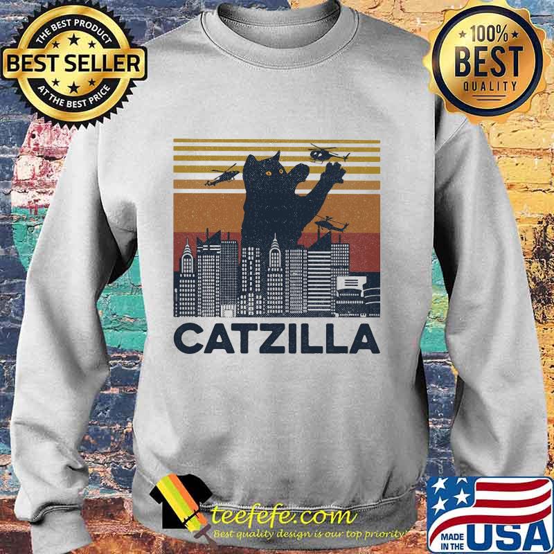 Skyline catzilla vintage retro s Sweater Skyline catzilla vintage retro s Sweater