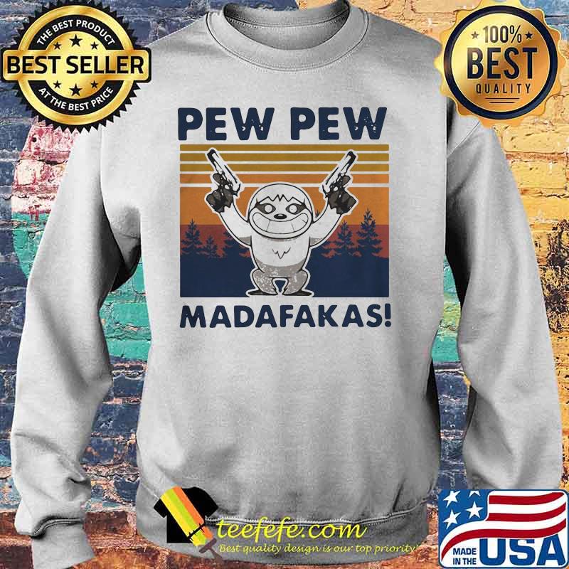 Sloth guns pew pew madafakas vintage retro s Sweater Sloth guns pew pew madafakas vintage retro s Sweater