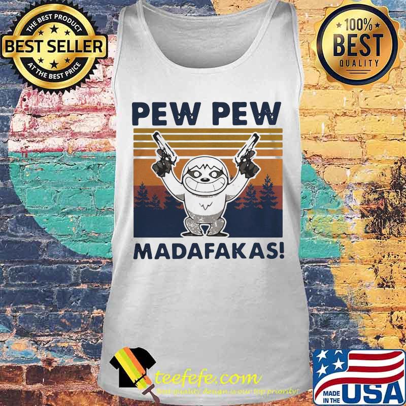 Sloth guns pew pew madafakas vintage retro s Tank top Sloth guns pew pew madafakas vintage retro s Tank top