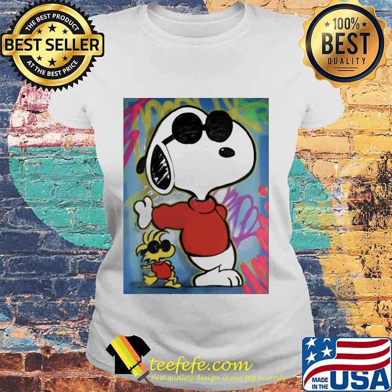 snoopy and woodstock art s Laides tee snoopy and woodstock art s Laides tee