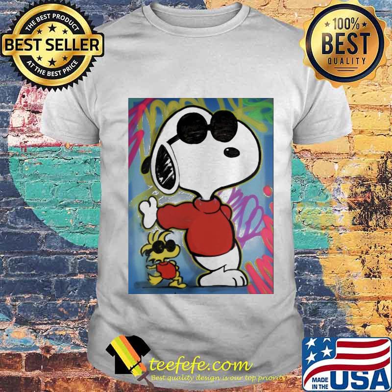 snoopy and woodstock art shirt