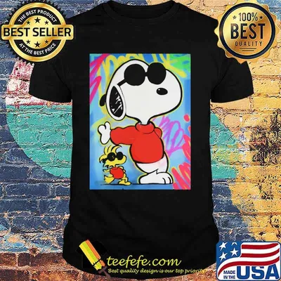 Snoopy and woodstock art shirt