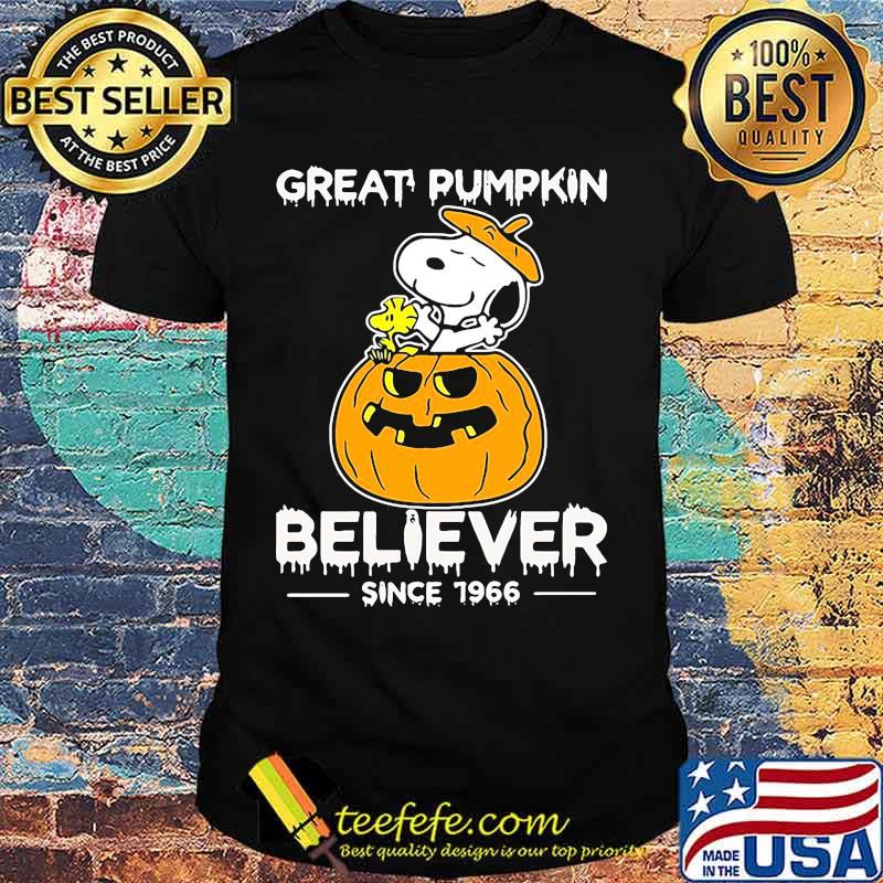 Snoopy and woodstock great pumpkin believer since 1966 pumpkin shirt Snoopy and woodstock great pumpkin believer since 1966 pumpkin shirt