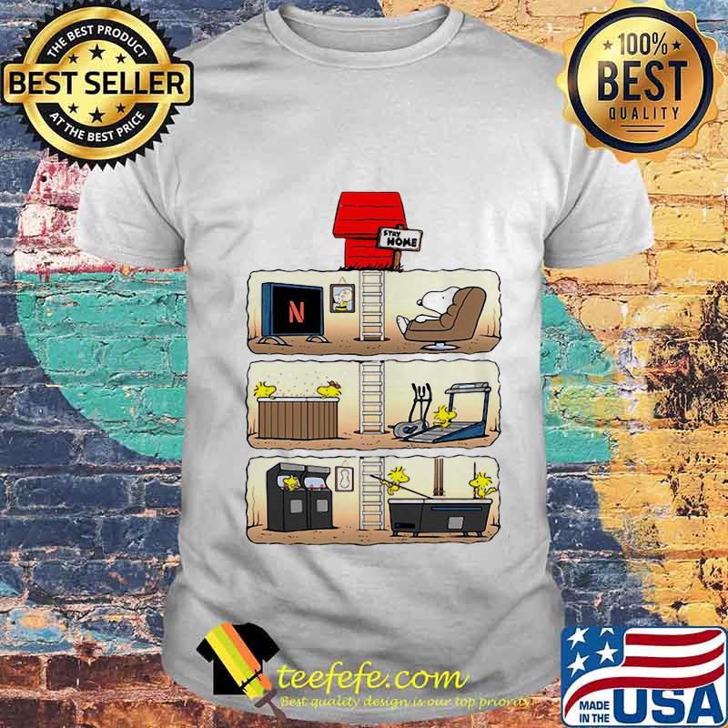 Snoopy and woodstock stay home shirt