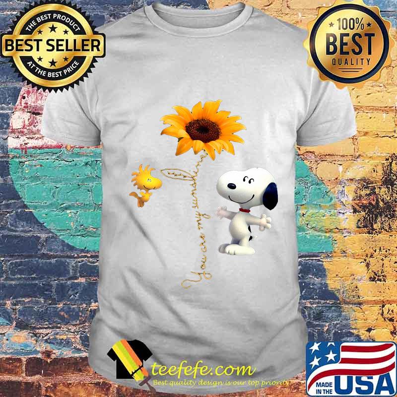 Snoopy and woodstock sunflower you are my sunshine shirt