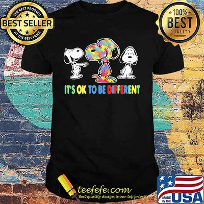Snoopy autism it's ok to be different shirt