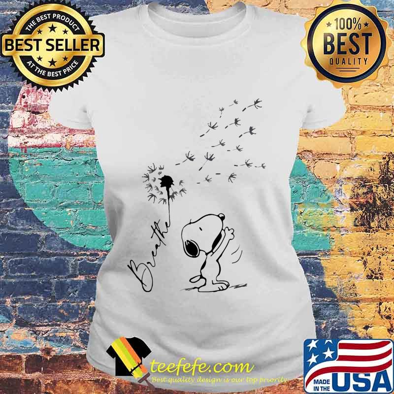 Snoopy dandelion flower breathe s Laides tee Snoopy dandelion flower breathe s Laides tee