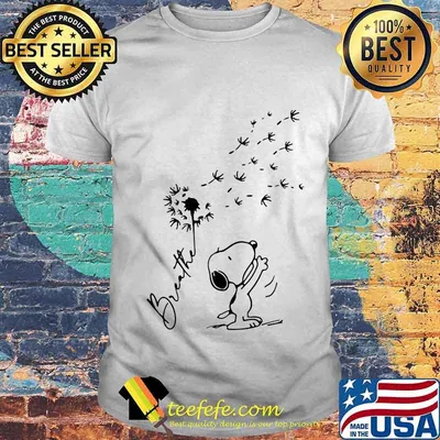 Snoopy dandelion flower breathe shirt