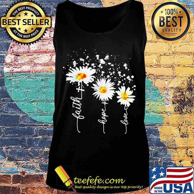 Snoopy faith hope love heart flowers s Tank top Snoopy faith hope love heart flowers s Tank top