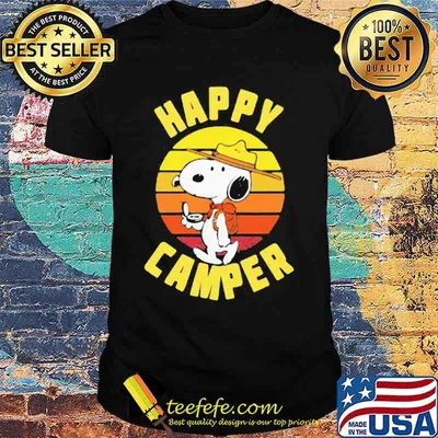 Snoopy happy camper vintage retro shirt